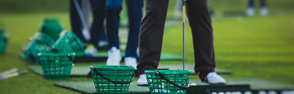 Golfer practicing without a structured plan at a driving range